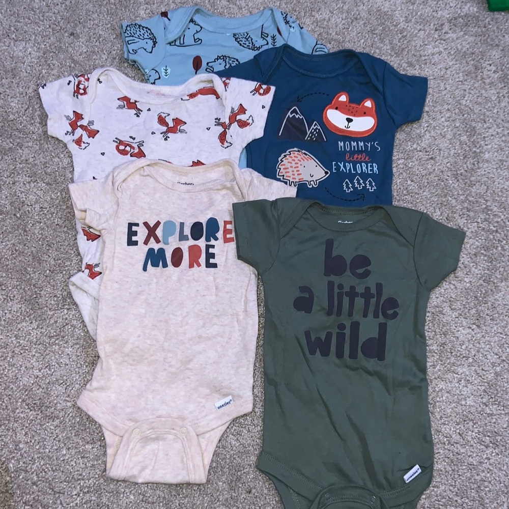 Gerber 5-Pack Explore Bodysuits | Size 0-3 Months